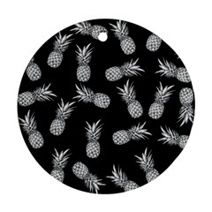 Pineapple Pattern Round Ornament (two Sides) by Valentinaart