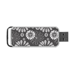 Floral Pattern Portable Usb Flash (one Side) by Hansue
