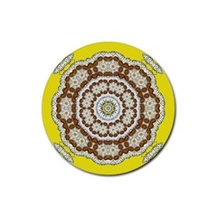 Pretty As A Flower Everywhere You Can See Rubber Coaster (round)  by pepitasart
