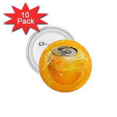 Orange Drink Splash Poster 1 75  Buttons (10 Pack) by Sapixe