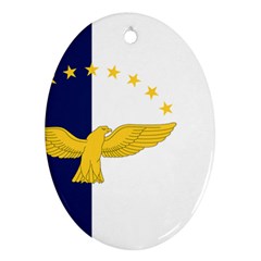 Flag Of Azores Oval Ornament (two Sides) by abbeyz71