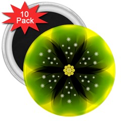 Christmas Flower Nature Plant 3  Magnets (10 Pack)  by Sapixe