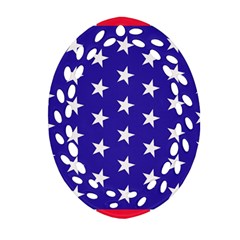 Day Independence July Background Oval Filigree Ornament (two Sides) by Sapixe