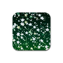 Christmas Star Advent Background Rubber Square Coaster (4 Pack)  by Sapixe