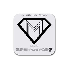 Super Mamie Super M Rubber Coaster (square)  by alllovelyideas