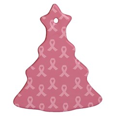 Pink Ribbon - Breast Cancer Awareness Month Ornament (christmas Tree)  by Valentinaart