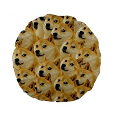 Doge Meme Doggo Kekistan Funny Pattern Standard 15  Premium Round Cushions by snek