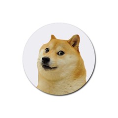 Doggo Doge Meme Rubber Coaster (round) by snek