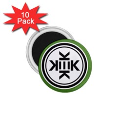 Official Logo Kekistan Circle Green And Black 1 75  Magnets (10 Pack)  by snek