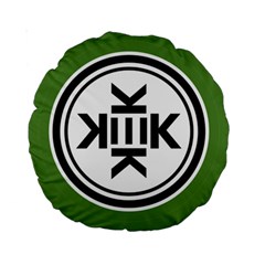 Official Logo Kekistan Circle Green And Black Standard 15  Premium Round Cushions by snek