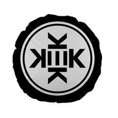 Official Logo Kekistan Circle Black And White Standard 15  Premium Round Cushions by snek