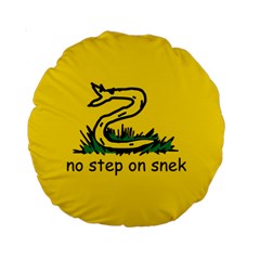 No Step On Snek Gadsden Flag Meme Parody Standard 15  Premium Round Cushions by snek