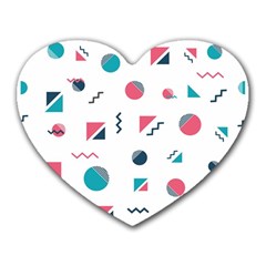 Round Triangle Geometric Pattern Heart Mousepads by Alisyart