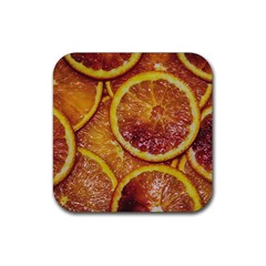 Blood Orange Fruit Citrus Fruits Rubber Coaster (square)  by Wegoenart