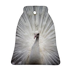 Peacock White Bird Nature Ornament (bell) by Wegoenart