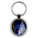 Christmas Card Christmas Atmosphere Key Chains (Round)  Front