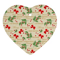 Christmas Paper Scrapbooking Heart Ornament (two Sides) by Wegoenart