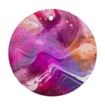 Background Art Abstract Watercolor Ornament (Round) Front