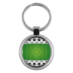 Background Sports Soccer Football Key Chains (round)  by Wegoenart