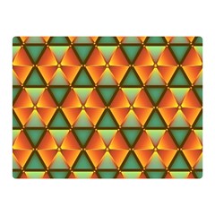 Background Triangle Abstract Golden Double Sided Flano Blanket (mini)  by Wegoenart