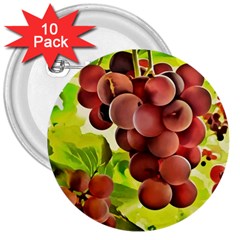 Grape Harvest Nature Figure Rustic 3  Buttons (10 Pack)  by Wegoenart