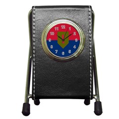United States Army First Infantry Division Flag Pen Holder Desk Clock by abbeyz71
