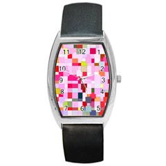 The Framework Paintings Square Barrel Style Metal Watch by Pakrebo
