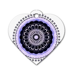 Design Circular Pattern Mandala Dog Tag Heart (two Sides) by Pakrebo