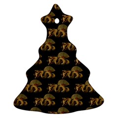 Dragon Motif Print Pattern Christmas Tree Ornament (two Sides) by dflcprintsclothing