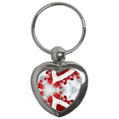 Christmas Background Tile Gifts Key Chains (heart)  by Pakrebo