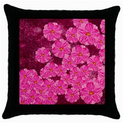 Cherry Blossoms Floral Design Throw Pillow Case (black) by Pakrebo