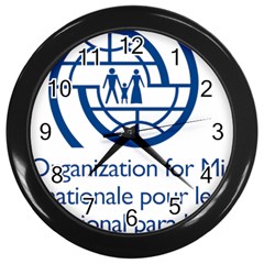 Logo Of International Organization For Migration Wall Clock (black) by abbeyz71