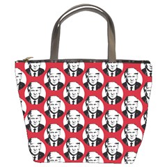 Trump Retro Face Pattern Maga Red Us Patriot Bucket Bag by snek