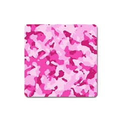 Standard Pink Camouflage Army Military Girl Square Magnet by snek