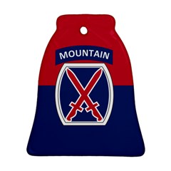 Flag Of United States Army 10th Mountain Division Bell Ornament (two Sides) by abbeyz71