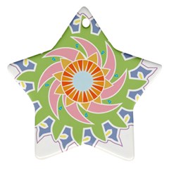 Abstract Flower Mandala Ornament (star) by Alisyart