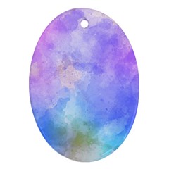 Background Abstract Purple Watercolor Oval Ornament (two Sides) by Alisyart