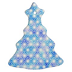Hemp Pattern Blue Ornament (christmas Tree)  by Alisyart