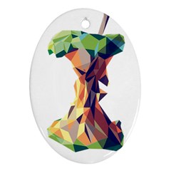 Illustrator Geometric Apple Ornament (oval) by Alisyart