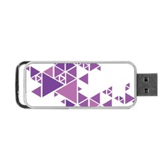 Art Purple Triangle Portable Usb Flash (two Sides) by Mariart