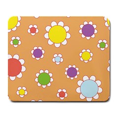 Floral Flowers Retro Large Mousepads by Mariart