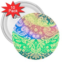 Hippie Fabric Background Tie Dye 3  Buttons (10 Pack)  by Mariart