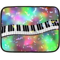 Piano Keys Music Colorful Fleece Blanket (mini) by Mariart