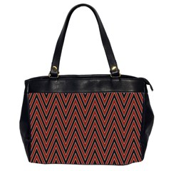 Pattern Chevron Black Red Oversize Office Handbag (2 Sides) by Alisyart