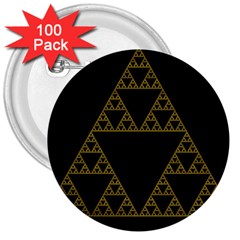 Sierpinski Triangle Chaos Fractal 3  Buttons (100 Pack)  by Alisyart