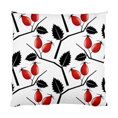 Rose Hip Pattern Branches Autumn Standard Cushion Case (two Sides) by Pakrebo