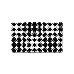 Square Diagonal Pattern Magnet (name Card) by Mariart