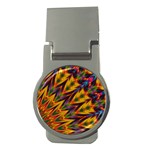Background Abstract Texture Chevron Money Clips (Round)  Front