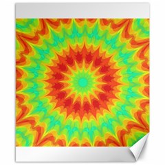 Kaleidoscope Background Red Yellow Canvas 8  X 10  by Mariart