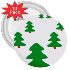 Christmas Tree Holidays 3  Buttons (10 Pack)  by Alisyart